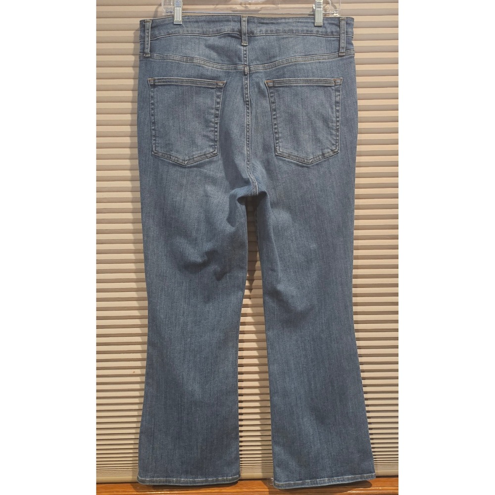 FRAME Le Crop Mini Boot Jeans Disarm‎ Blue High Rise Cropped Flare Size 31 - Picture 6 of 9